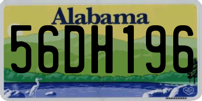 AL license plate 56DH196