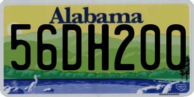 AL license plate 56DH200
