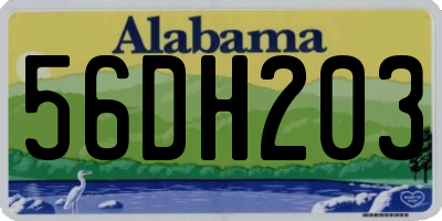 AL license plate 56DH203