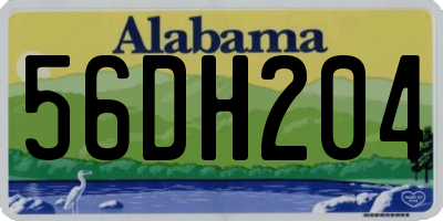 AL license plate 56DH204