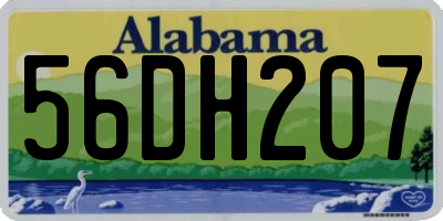 AL license plate 56DH207