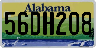 AL license plate 56DH208