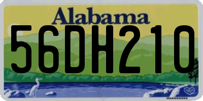 AL license plate 56DH210