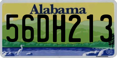 AL license plate 56DH213