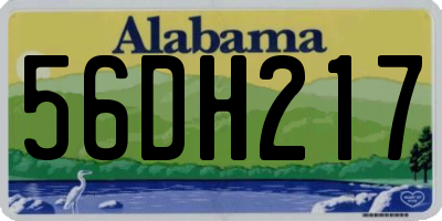 AL license plate 56DH217