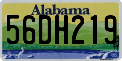AL license plate 56DH219