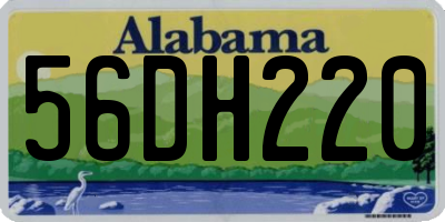 AL license plate 56DH220