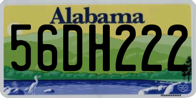 AL license plate 56DH222
