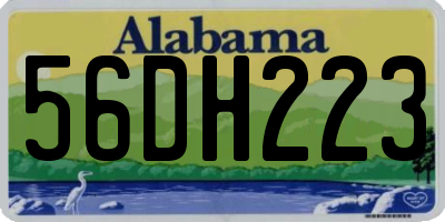 AL license plate 56DH223