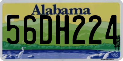 AL license plate 56DH224