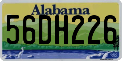 AL license plate 56DH226