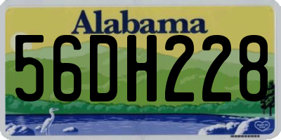 AL license plate 56DH228