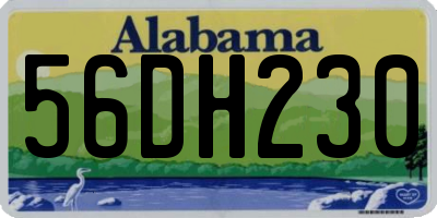 AL license plate 56DH230