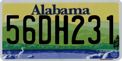 AL license plate 56DH231