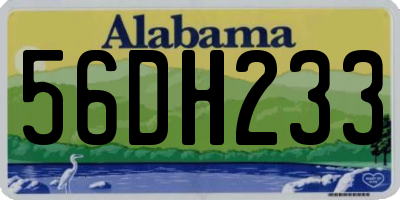 AL license plate 56DH233