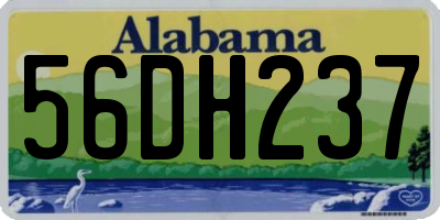 AL license plate 56DH237