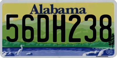 AL license plate 56DH238