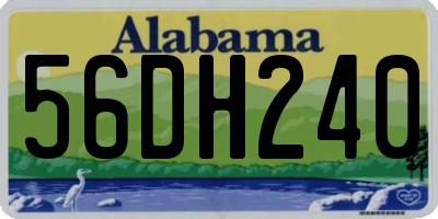 AL license plate 56DH240