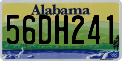 AL license plate 56DH241