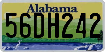 AL license plate 56DH242