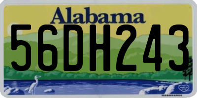 AL license plate 56DH243