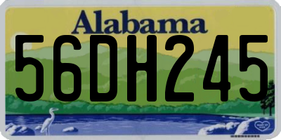AL license plate 56DH245