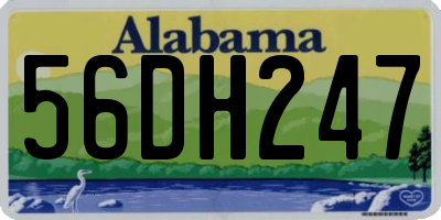 AL license plate 56DH247