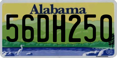 AL license plate 56DH250