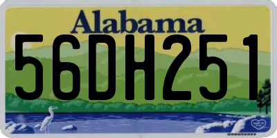 AL license plate 56DH251