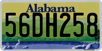 AL license plate 56DH258
