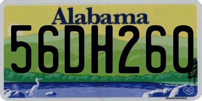 AL license plate 56DH260
