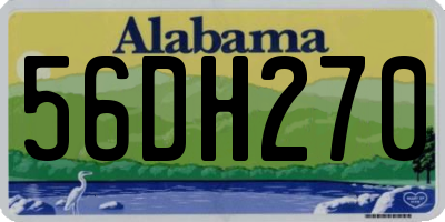 AL license plate 56DH270