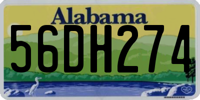 AL license plate 56DH274