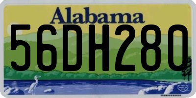 AL license plate 56DH280