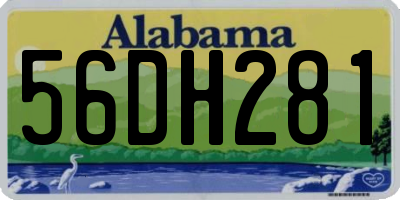 AL license plate 56DH281