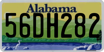 AL license plate 56DH282