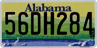 AL license plate 56DH284