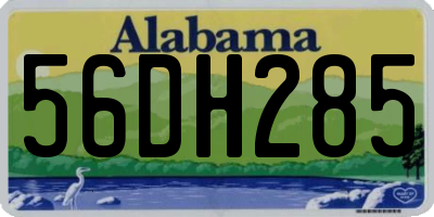 AL license plate 56DH285