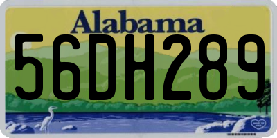 AL license plate 56DH289