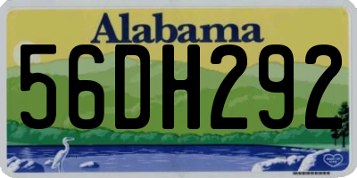 AL license plate 56DH292