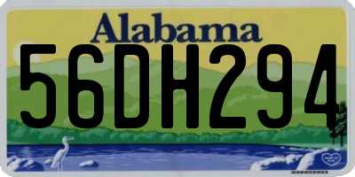 AL license plate 56DH294