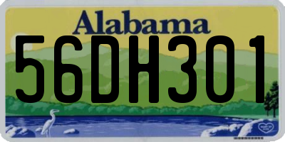 AL license plate 56DH301