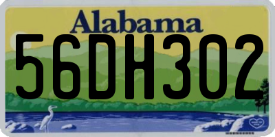 AL license plate 56DH302