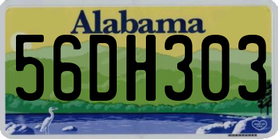 AL license plate 56DH303