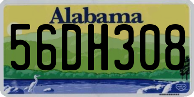 AL license plate 56DH308