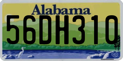 AL license plate 56DH310
