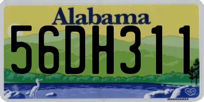 AL license plate 56DH311