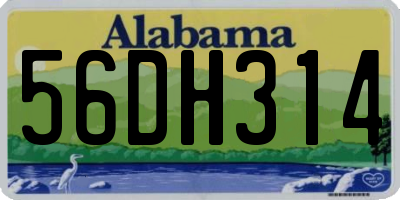 AL license plate 56DH314