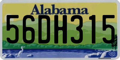 AL license plate 56DH315
