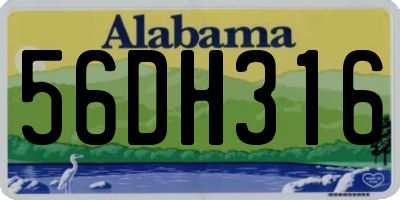 AL license plate 56DH316